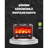 Solar Şarjlı Şömine Işıklı Bluetooth Hoparlör – Ra, Usb, Tf Kart Destekli
