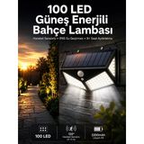 Solar Sensörlü Duvar Lambası Bahçe Lambası Parlak Beyaz Işık Suya Dayanıklı - Lisinya