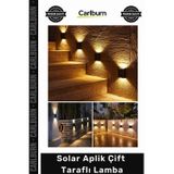 #Solar Yeni Model Güneş Enerjili Bahçe Aydınlatma Dekorasyon Dış Solar Aplik Çift Taraflı Lamba