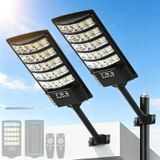 Solar Zemin Lambası Dış Mekan Projektör LED Duvar Lambası IP67 Su Geçirmez Güçlü Güneş Spot Uzaktan Kumandalı Duvar Lambası Ayarlanabilir Parlaklık Bahçe Avlu Sokak Garajı (Beyaz Işık, 2 Adet)