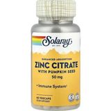 Solaray Zinc Citrate With Pumpkin Seed Immune System 60 Vegcaps - Aromasız
