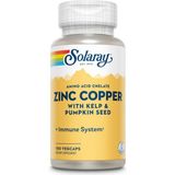 Solaray Zinc Copper With Kelp Iodine & Pumpkin Complex Bakır Esmer Suyosunu Çinko Immune Sistemi Complex