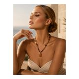 Solare Accessories Premium Doğal Taş Kolye – Akik & Dumanlı Kuvars