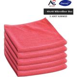 Solare Microjet Mikrofiber Temizlik Bezi 40x40cm 5 Adet Kırmızı Bez