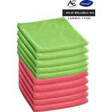 Solare Microjet Mikrofiber Temizlik Bezi 40X40CM 5 Adet Yeşil 5 Adet Kırmızı - Mavi