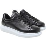 Solaress 257 Erkek Deri Sneaker, Her Tarza Uygun Günlük Spor Ayakkabı, Siyah B, 41 EU