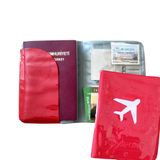 Solaress Pasaport Kılıfı Seyahat Cüzdanı, Kartlar ve Daha Fazlası İçin Pratik Çözüm (KIRMIZI)