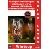 #Solarlamba Güneş Enerjili Su Geçirmez Dış Mekan Otomatik Sensörlü Alev Efektli Solar Bahçe Lamba