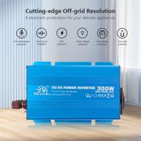 SOLARVERTECH NP300 12V Giriş DC/AC 230V 50Hz 300W Çıkış Tam Sinus (Pure Sine) Güç Dönüştürücü (Inverter) Kamp Ürünü