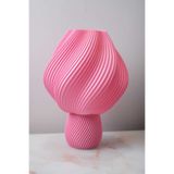 solary sistem Çocuk Odası Pembe Abajur – 3D Baskı Pembe Spiral Tasarım Masa Lambası