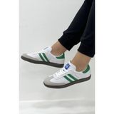 Solazer Kadın Bej Beyaz Ortopedik Taban Sneaker Günlük Spor Ayakkabı 031 - Beyaz-Yeşil