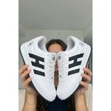 SOLAZER Kadın Leopar Desenli Sneaker Günlük Siyah Spor Ayakkabı