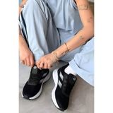 SOLAZER Kadın Ortopedik Elite Comfort Siyah Sneaker Spor Ayakkabı