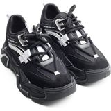 Solazer Kadın Ortopedik Taban Fileli Sneaker Günlük Spor Ayakkabı SLZ00028 - Siyah