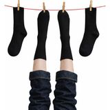 Solde 2 Çift Beyaz Düz Tenis Çorabı Unisex Pamuklu Spor Çorap Kadın Erkek 🤍🧦 (Deneme Paketi) 🧦 - 39 - 42 - Siyah