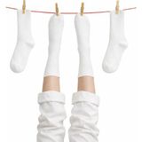 Solde 2 Çift Beyaz Düz Tenis Çorabı Unisex Pamuklu Spor Çorap Kadın Erkek🤍🧦(Deneme Paketi) - 43 - 45