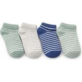 Solde Socks 4'lü Set Çocuk Pamuklu Günlük Çorap – Çizgili Desen, Kaliteli - 27 - 28 - Çok Renkli