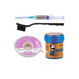 Solder Paste Mechanic 138 Derece Krem Lehim 42g Sıvı Lehim Ve Flux Lehim Toplama Fırça Seti 2mm 4lü