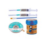 SolderPaste MEChnic 138C Krem Lehim 42g Sıvı Lehim ve Flux Lehim Toplama Fırça Seti 3,5MM 5İN1