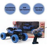 Sole 1:18 Ölçek Alloy Rock Crawler – Rgb Işıklı Off-Road Uzaktan Kumandalı Araba - Mavi