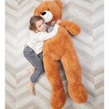 Sole 175 Cm Papyonlu Dev Boy Peluş Ayı - % 100 Yerli 001 kahverengi