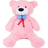 Sole 80 cm Papyonlu Sevimli Peluş Ayıcık - % 100 Yerli Pelüş Ayı... - Pembe