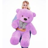 Sole 90 cm Rengarenk Papyonlu Lila Peluş Ayıcık
