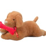 Sole Ağzında Kemiği ile Peluş Yumuşacık Sevimli Köpek, Uyku ve Oyun Arkadaşı-80 cm