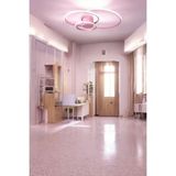 Sole Modern Tasarım Salon - Mutfak - Hol Beyaz Led 3 Lü Avize (Pembe)
