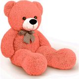 Sole Oyuncak 80 cm Papyonlu Peluş Ayıcık- Ithal Kumaş - Premium Koleksiyon Hediyelik Ayı (% 100 Yerli) - Narçiçeği