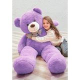 Sole Papyonlu 180-190 cm Dev Boy Lila Sevimli Peluş Koca Ayı - Sevgiliye Eşe - Arkadaşa Özel Hediye - Standart - Renkli