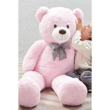 Sole Papyonlu 180-190 cm Dev Boy Pembe Sevimli Peluş Koca Ayı - Sevgiliye Eşe - Arkadaşa Özel Hediye - Standart