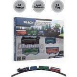 Sole Pilli, Işıklı 14 Parça Oyuncak Tren SETİ - Track Car Model