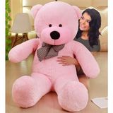 Sole Sevgiliye Özel Hediye- 160 cm Papyonlu Dev Boy Peluş Ayı - % 100 Yerli - Pembe