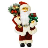 SOLE Yılbaşı Süsü Noel Baba Biblo Figür Büyük Boy 32cm - Hediyeleri ve Çuvalı ile...