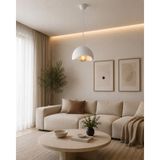 Solea Avize - Modern Sarkıt Avize - Balkon, Salon, Yatak Odasına Uygun - PLA Malzeme - 24 cm Çap - Beyaz
