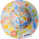 Soleda Uv Korumalı Çift Taraflı Ayarlanabilir Bebek Çocuk Şapkası Çok Renkli Desenli Tekstil