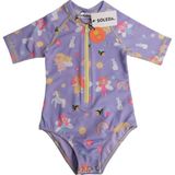 Soleda UV Korumalı UPF 50+ Bebek Çocuk Mayosu Fairy Garden - Lila - 0 - 1 Yaş