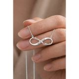 Soleildor 925 ayar Orijinal Gümüş Kişiye Sevgililere Annelere Kadın Özel Silver Takı İki İsimli iki İsim Sonsuz Sonsuzluk Gümüş Kolye ( istediğiniz isim yazı fontu tarih yapılır)