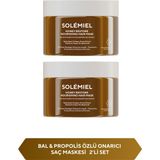 Solemiel 2'li Onarıcı ve Besleyici Castor & Batana Yağı İçeren Saç Dökülmesine Karşı Saç Bakım Maskesi 250 ml - Sarı