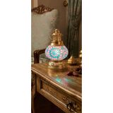Solenza Osmanlı Model Mozaik LED Fener USB Şarjlı Dekoratif Masa Lambası