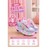 SOLERO Kanatlı Model Patenli, Işıklı, 4 Tekerlekli Spor & Paten Dönüşümlü Çocuk Ayakkabısı