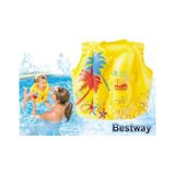 Soleshopping Top Hediyeli- Bestway 32069, Tropikal Desenli Can Yeleği 3-6 Yaş Sarı