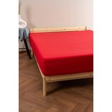 Soley 100x200 Fitted Premium Penye Çarşaf, Kırmızı