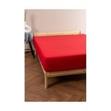 Soley 120x200 Fitted Premium Penye Çarşaf, Kırmızı