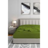 Soley 160x200 Lastikli Fitted Penye Çarşaf, Yeşil