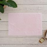 Soley | Alana | Extra Yumuşak Pamuklu Pirinç Örgü Ayak Havlusu PEMBE