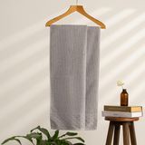 Soley | Alana | Extra Yumuşak Pamuklu Pirinç Örgü Banyo Havlusu - Gri - 70 x 140 cm