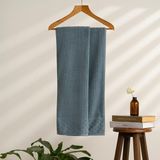 Soley | Alana | Extra Yumuşak Pamuklu Pirinç Örgü Banyo Havlusu - Petrol - 70 x 140 cm