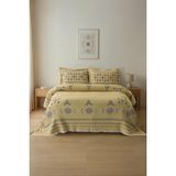Soley Anatolia | %100 Pamuk 3 Kat Müslin Çift Kişilik Yatak Örtüsü Seti - Sarı - 220 x 240 cm